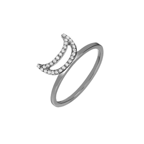 ELEMENTS Midnight Crescent Ring - RUIFIER