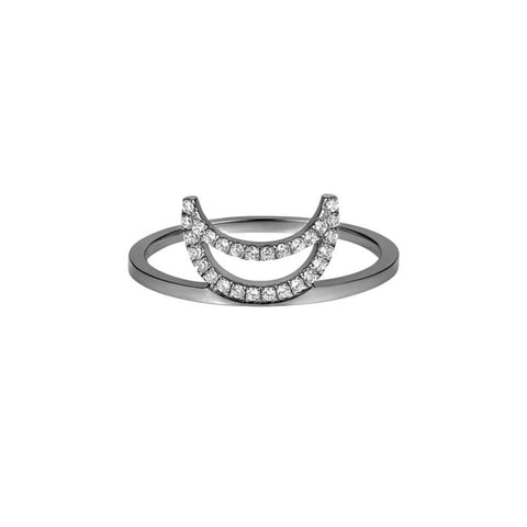 ELEMENTS Midnight Crescent Ring - RUIFIER