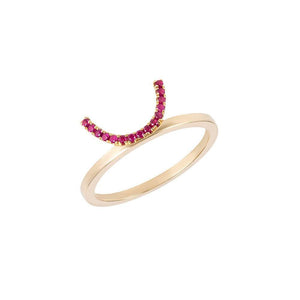 ELEMENTS Ruby Crescent Ring - RUIFIER