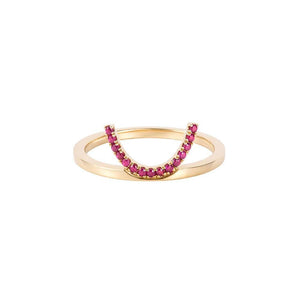 ELEMENTS Ruby Crescent Ring - RUIFIER