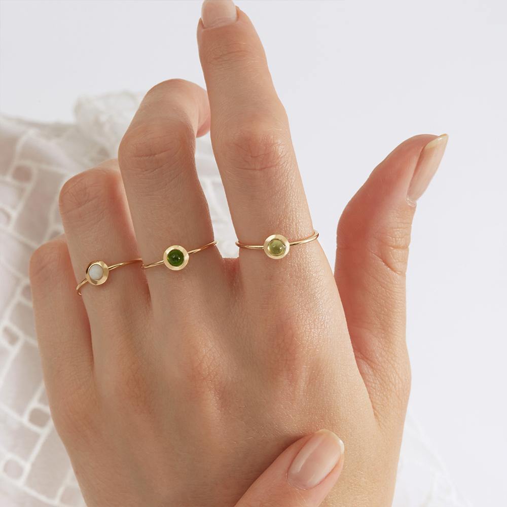 Gems of Cosmo Olivine Ring - RUIFIER