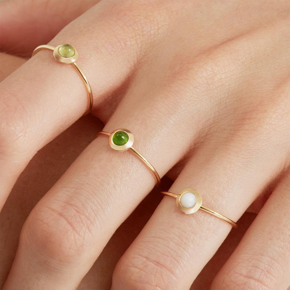 Gems of Cosmo Olivine Ring - RUIFIER