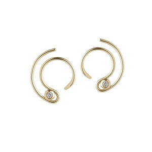 Orbit Fine Diamond Solar Earrings - RUIFIER