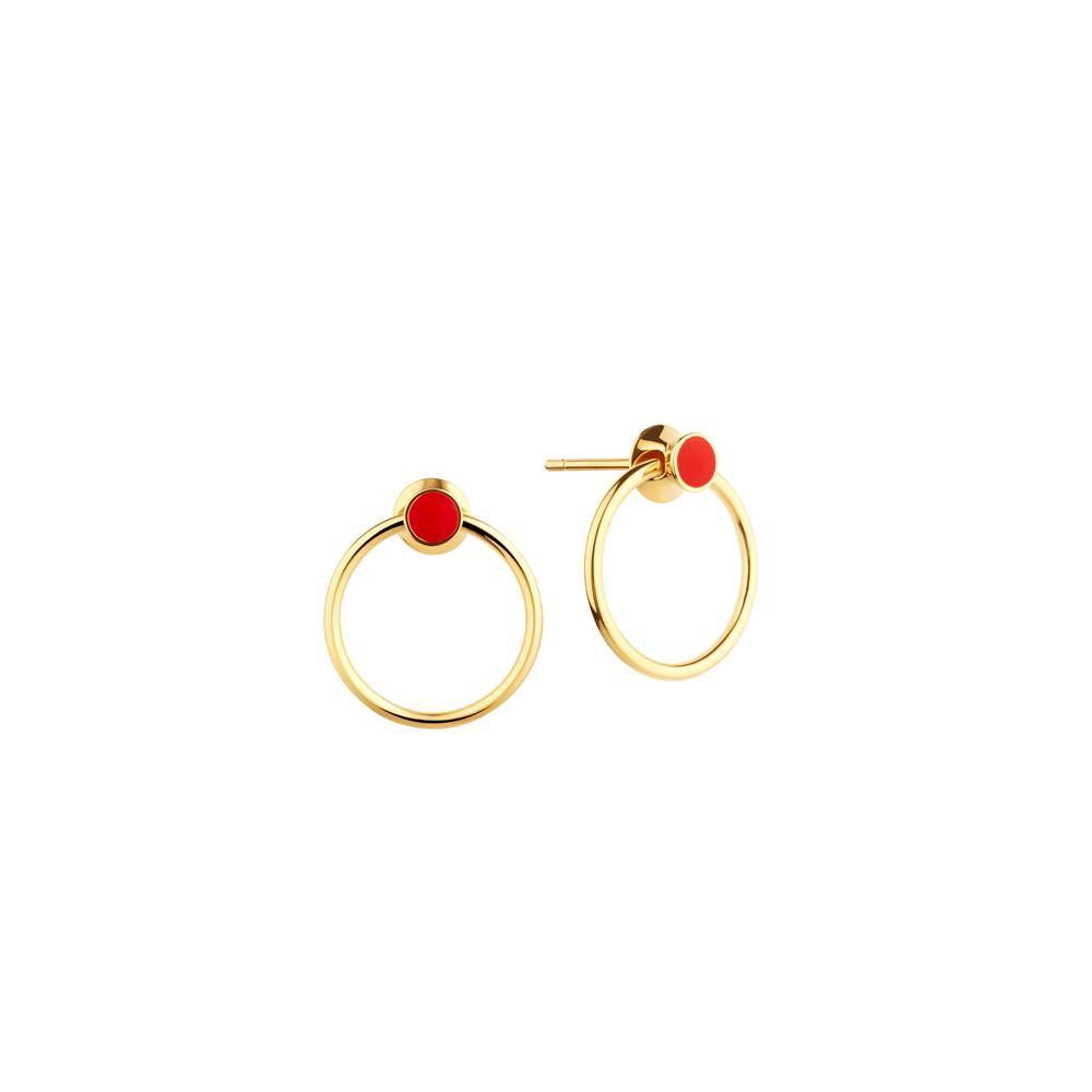 Orbit Infinity Red Dot Earrings - RUIFIER