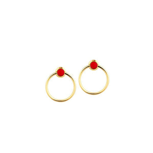 Orbit Infinity Red Dot Earrings - RUIFIER