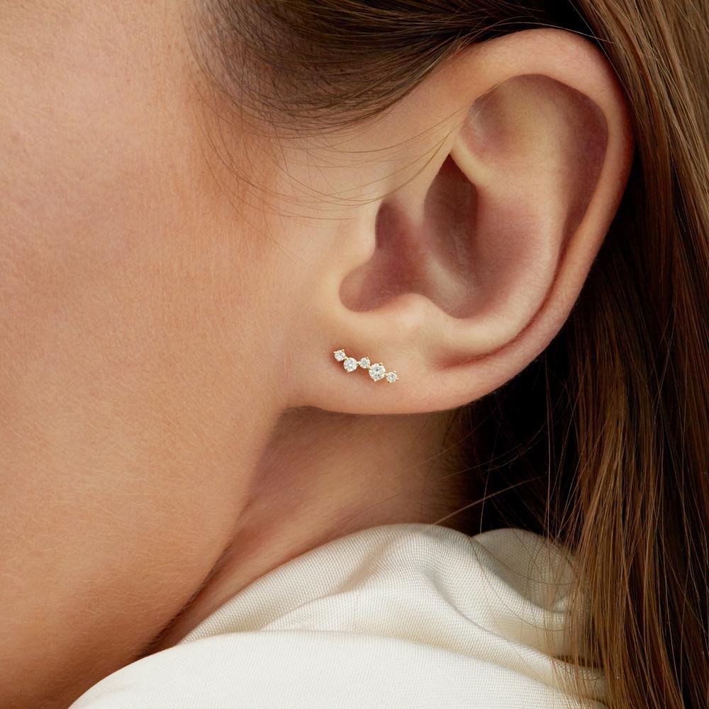 Scintilla Alpha Ray Stud Earring - RUIFIER