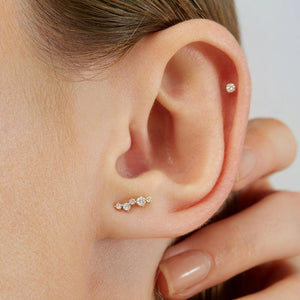 Scintilla Alpha Ray Stud Earring - RUIFIER