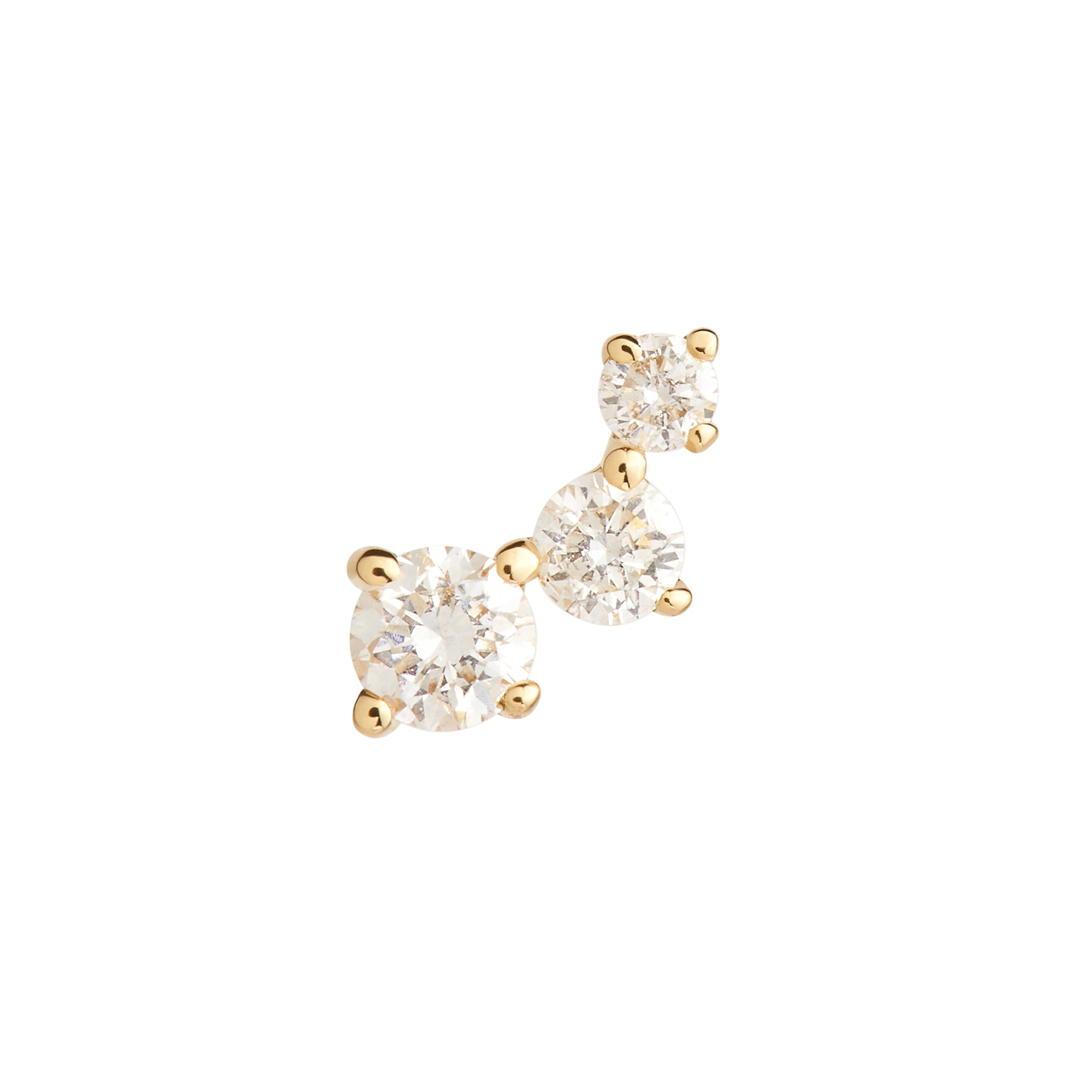 Scintilla Trio Ray Stud Earring - RUIFIER