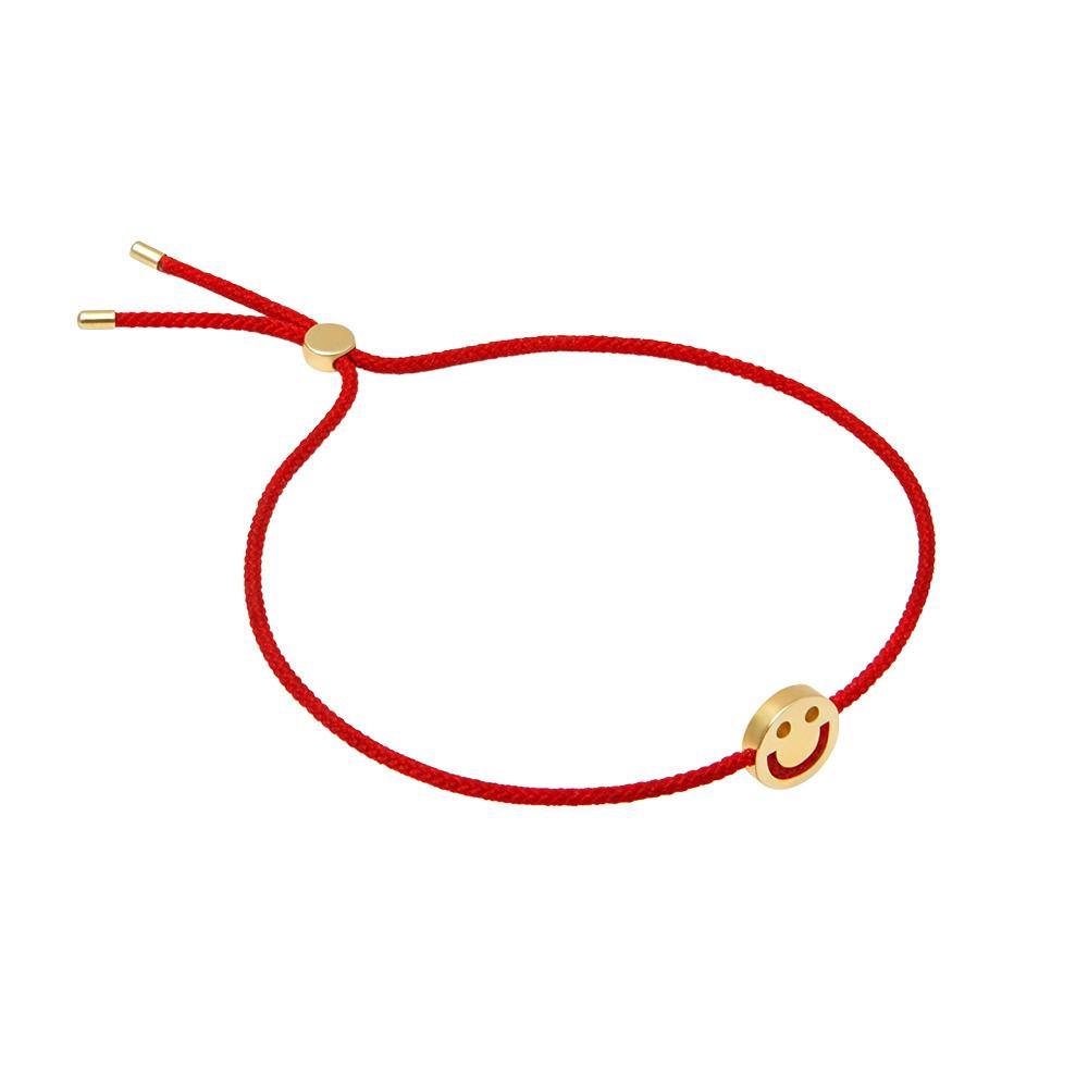 HOME2 FRIENDS Happy Bracelet 18ct Yellow Gold Red - RUIFIER